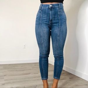 EXPRESS Super High Waisted Ankle Jeans